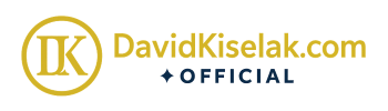 David Kiselak Official site logo in gold and navy